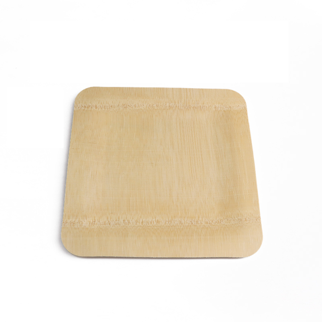 Biodegradable Disposable Dinner Plate Natural Bamboo Material Organic Pulp for Restaurant and Party Supply