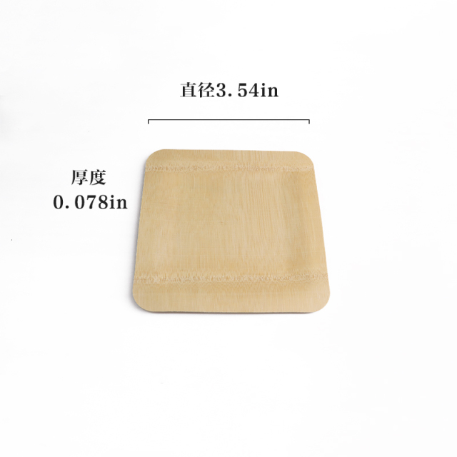 Biodegradable Disposable Dinner Plate Natural Bamboo Material Organic Pulp for Restaurant and Party Supply