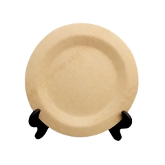 Natural Bamboo Biodegradable Disposable Dinner Plate Organic Pulp for Restaurant and Party Supply