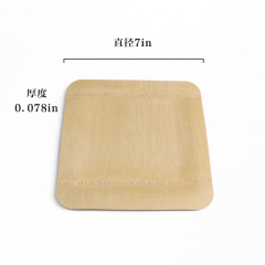 Biodegradable Disposable Dinner Plate Natural Bamboo Material Organic Pulp for Restaurant and Party Supply