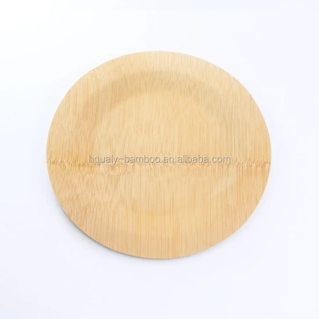 Natural Bamboo Biodegradable Disposable Dinner Plate Organic Pulp for Restaurant and Party Supply