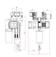 7.5T Three Chain Trolley Type Electric Chain Hoist EQ7.5-03Y