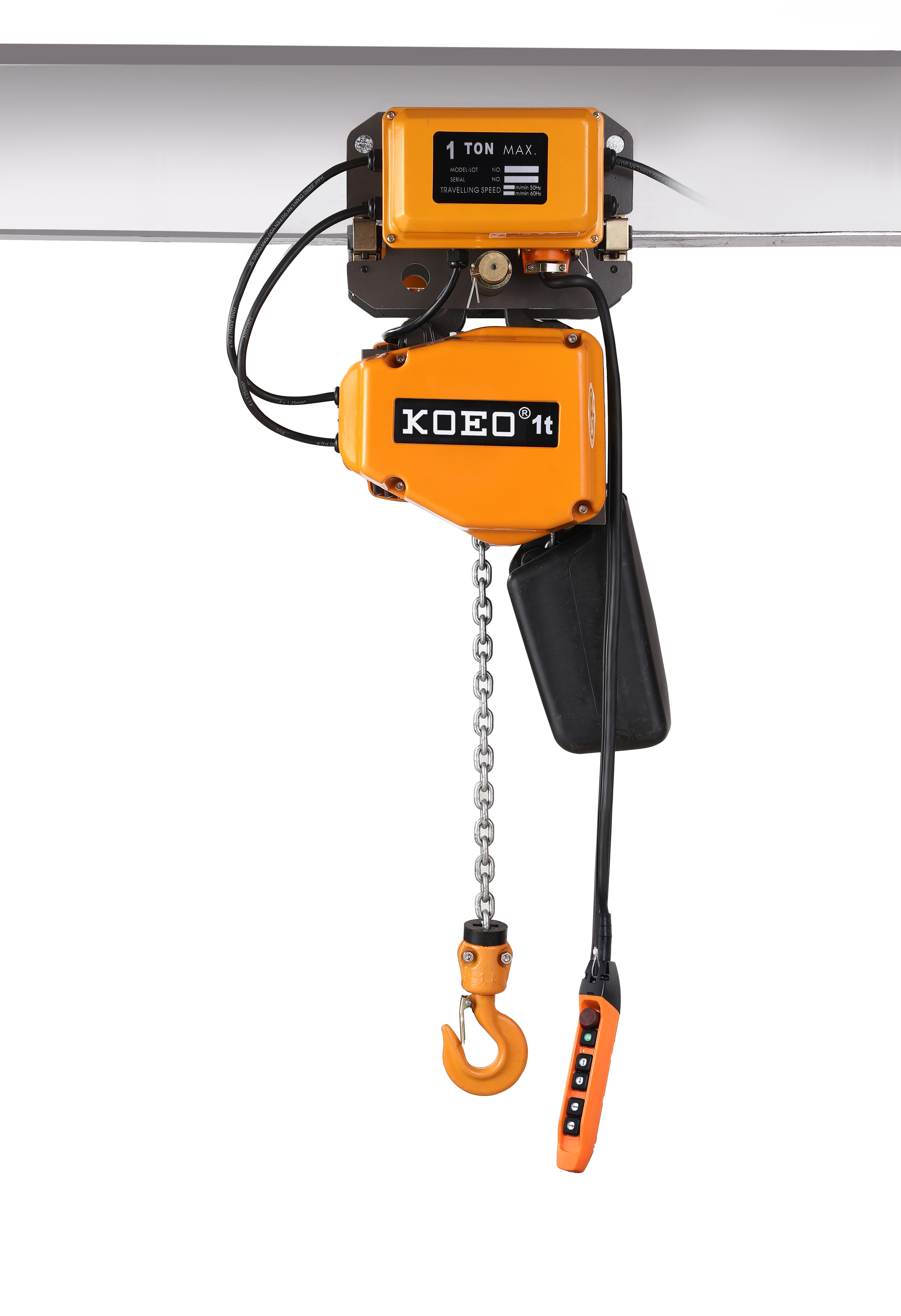 1t Single Chain Trolley Electric Chain Hoist EQV01-01Y