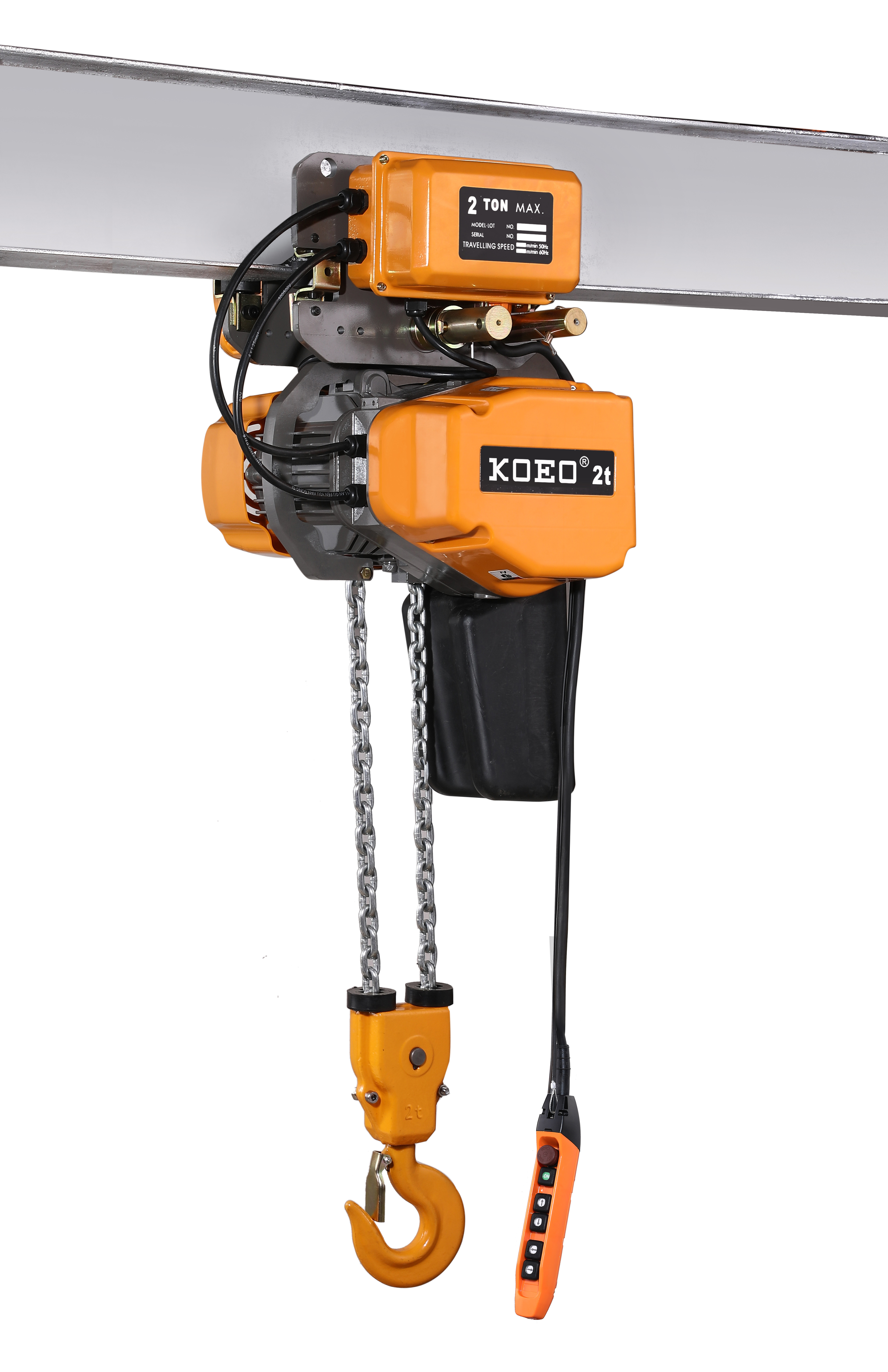 2t Double Chain Trolley Electric Chain Hoist EQV02-02Y