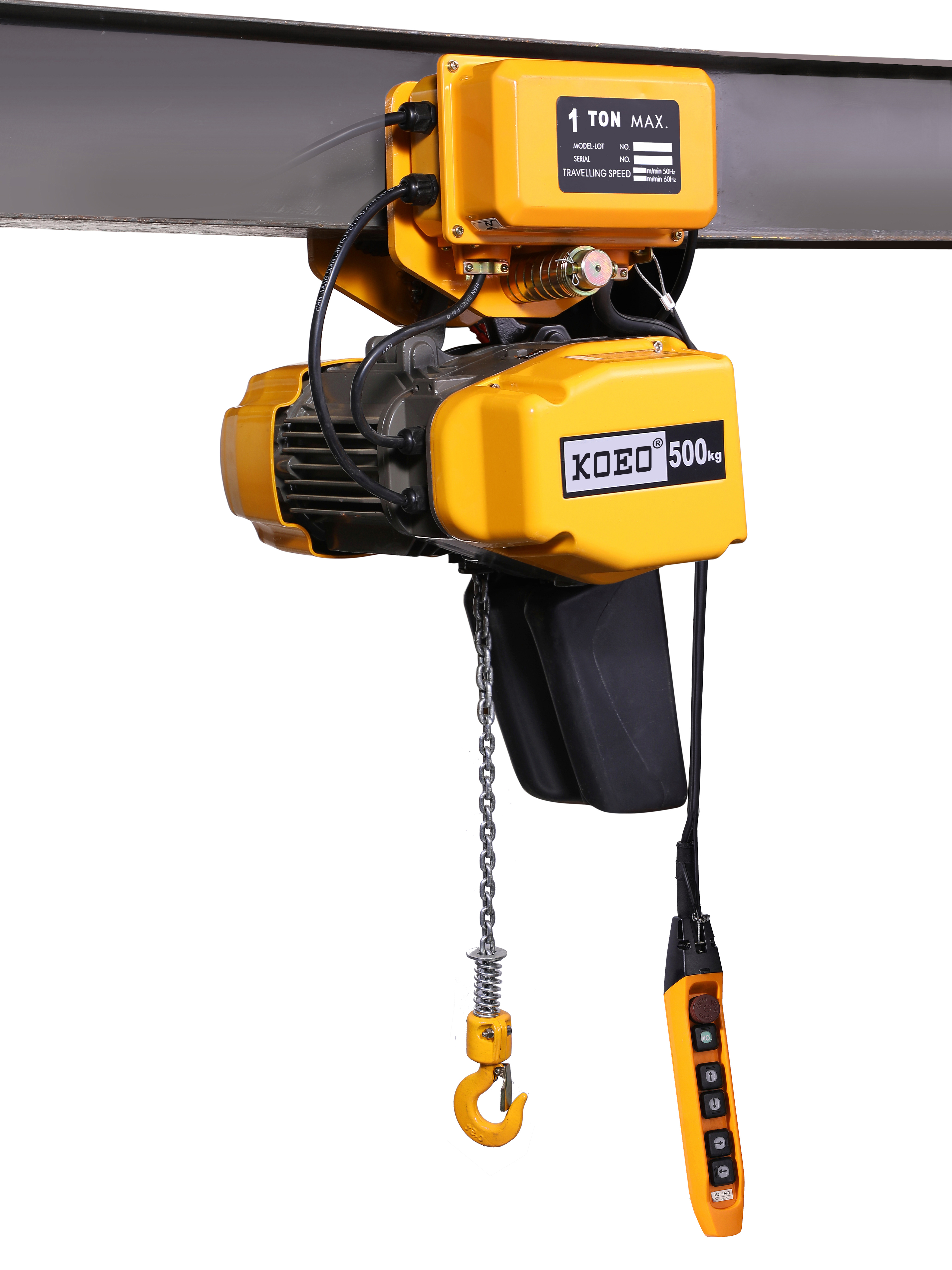 500kg Single Chain Trolley Electric Chain Hoist EQV0.5-01Y
