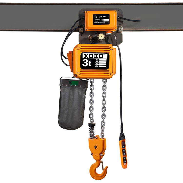 3T Double Chain Dual Speed Trolley Type Electric Chain Hoist EQ03-02YS