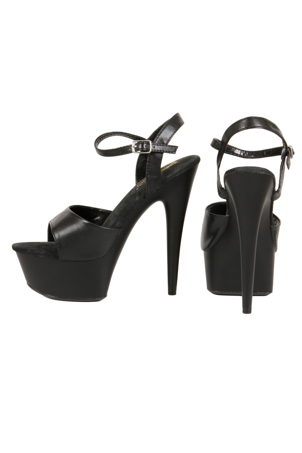 Sandales Plateforme Aspect Cuir 14cm