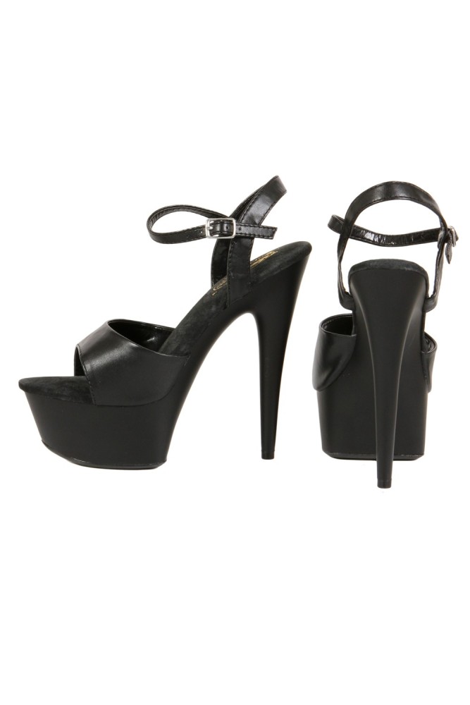 Sandales Plateforme Aspect Cuir 14cm