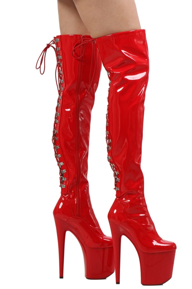 Cuissardes Vinyle, Talon 19,5 cm