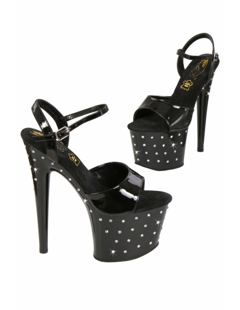 Escarpins Vinyle ouverts & strass