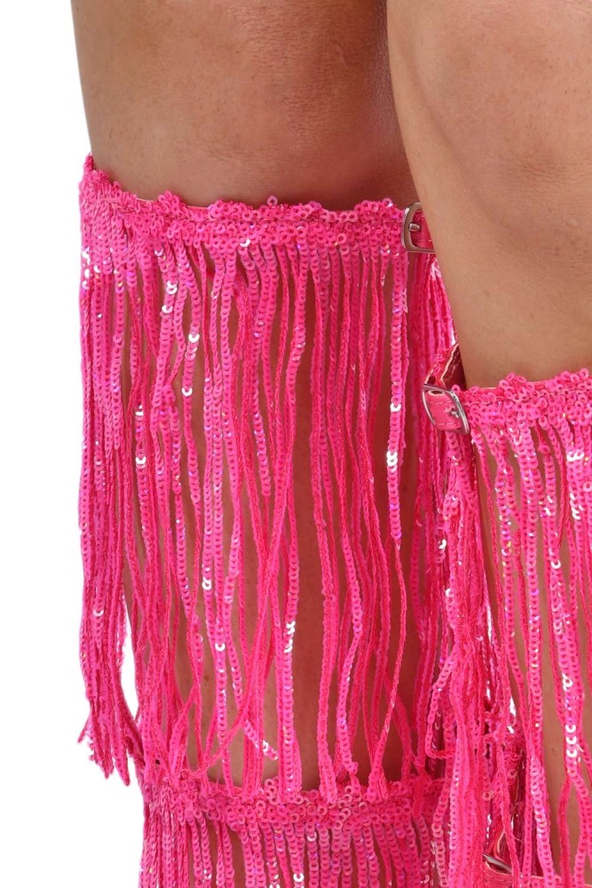 Sandales Plateformes à franges 14cm