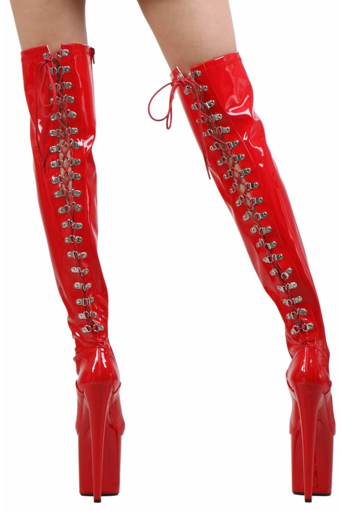 Cuissardes Vinyle, Talon 19,5 cm