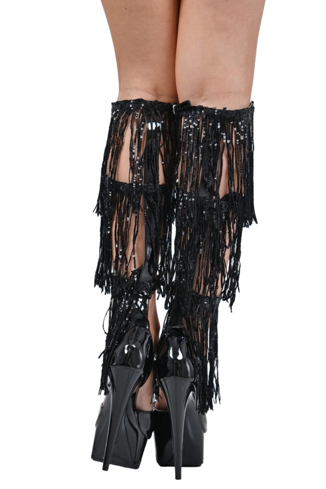 Sandales Plateformes à franges 14cm