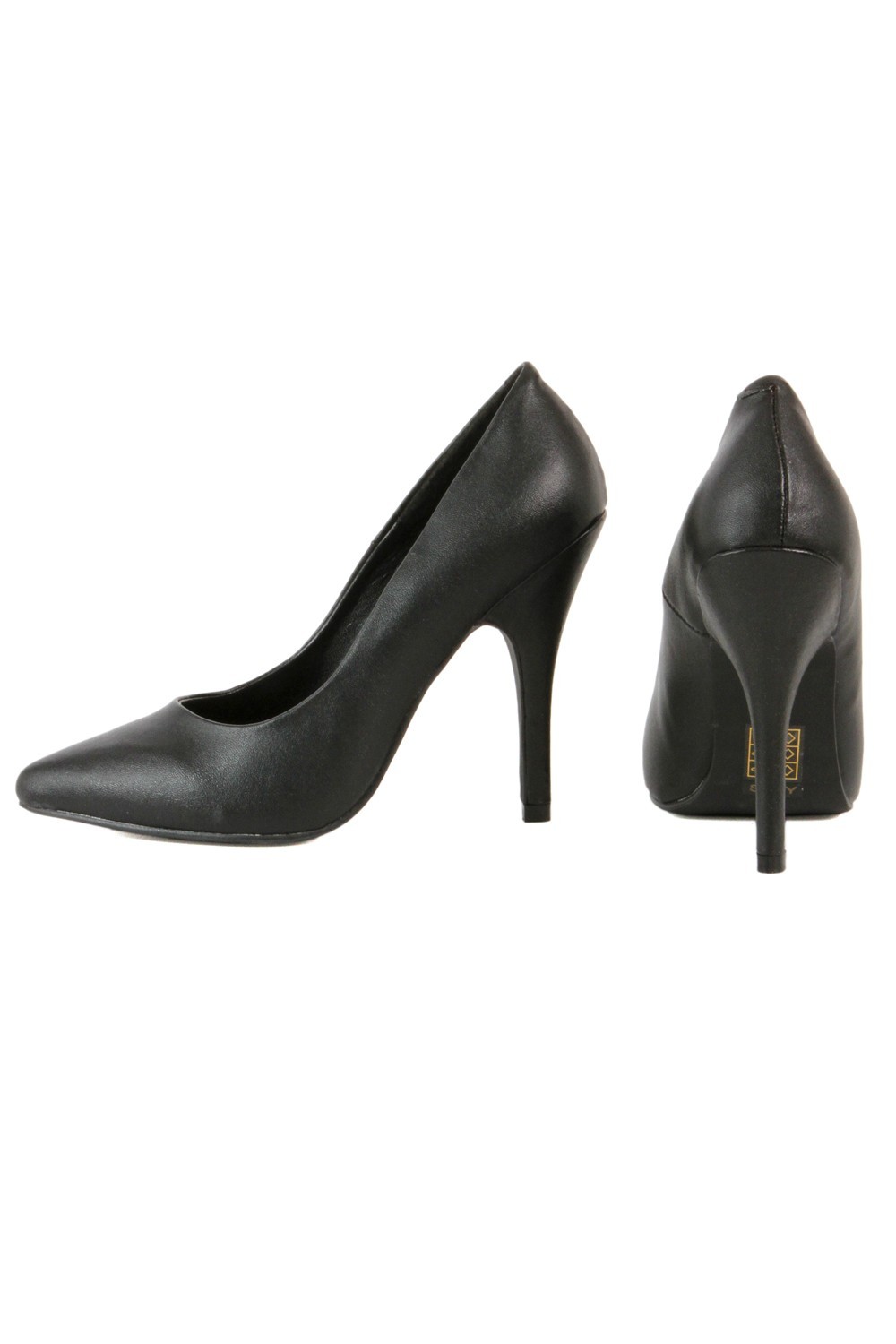 Escarpins aspect cuir, Talon 10cm