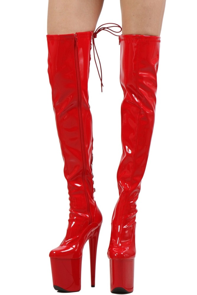 Cuissardes Vinyle, Talon 19,5 cm