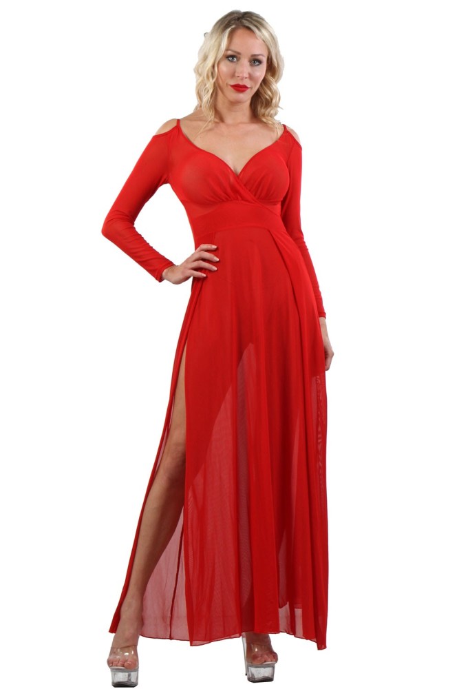 Lingerie longue en résille fine