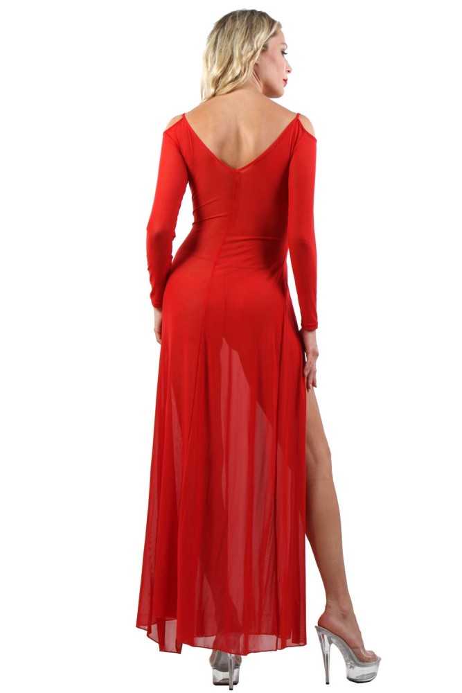 Lingerie longue en résille fine