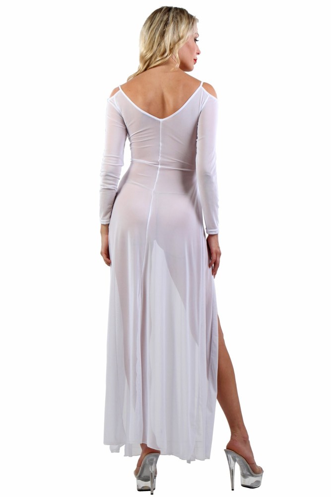 Lingerie longue en résille fine