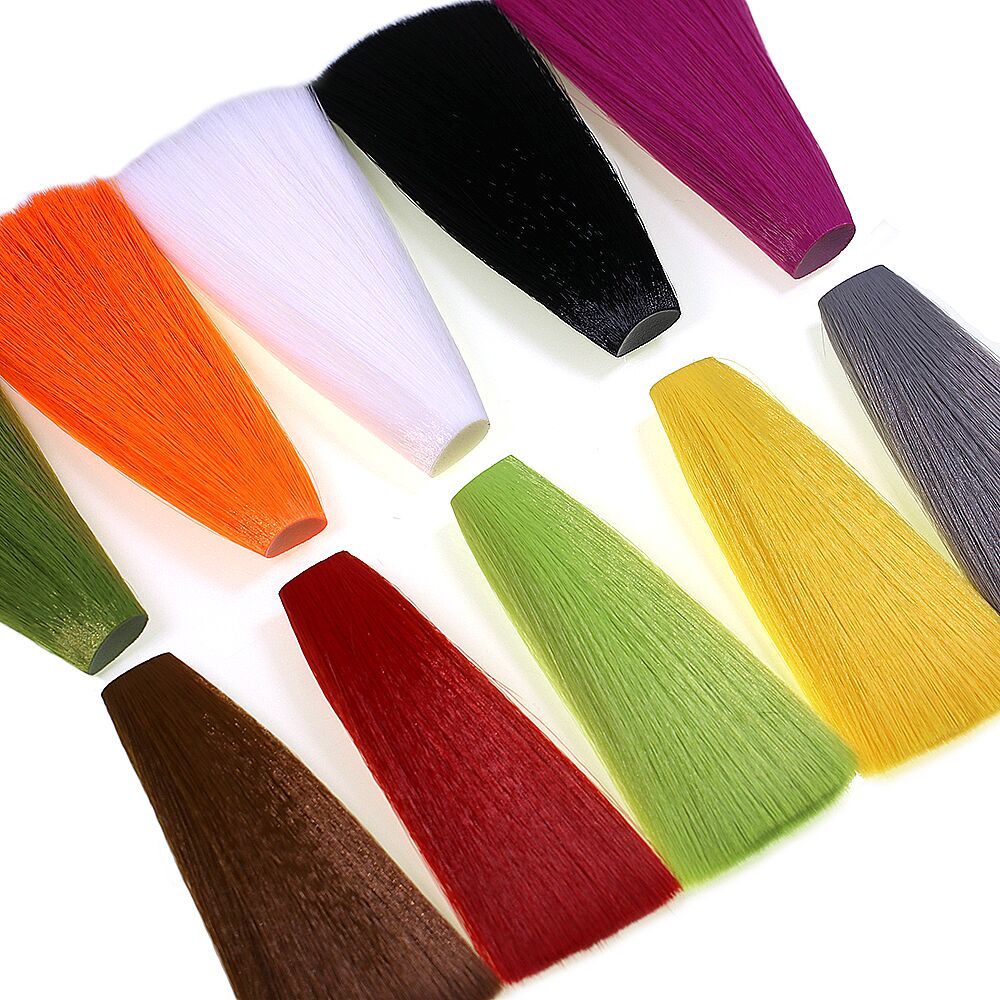 ICERIO 1PC Tapered Synthetic Faux Bucktail Fly Tying Fibers for Clouser Minnows Streamers Nymph Mayfly Poppers Jig Hook Lures