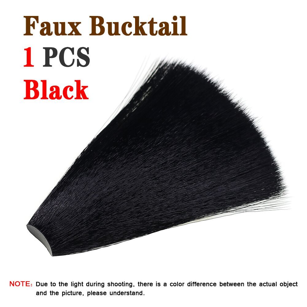 ICERIO 1PC Tapered Synthetic Faux Bucktail Fly Tying Fibers for Clouser Minnows Streamers Nymph Mayfly Poppers Jig Hook Lures