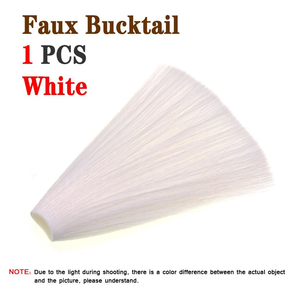 ICERIO 1PC Tapered Synthetic Faux Bucktail Fly Tying Fibers for Clouser Minnows Streamers Nymph Mayfly Poppers Jig Hook Lures