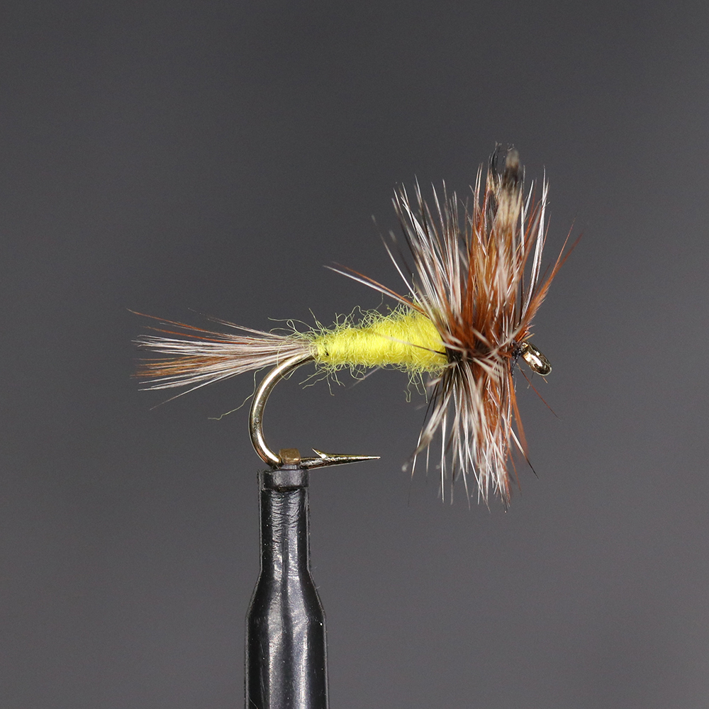 ICERIO 20PCS/BOX Adams Dry Fly Hook Artificial Trout Fishing Lure Bait Adult Mayfly Flying Caddis or Midge Fishing Flies