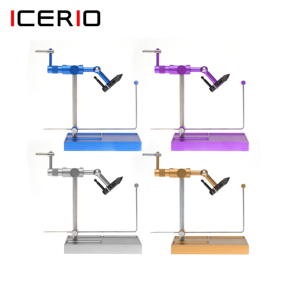 ICERIO 360° Rotary Fly Tying Vise with Base Solid Stable Artificial Fly ...