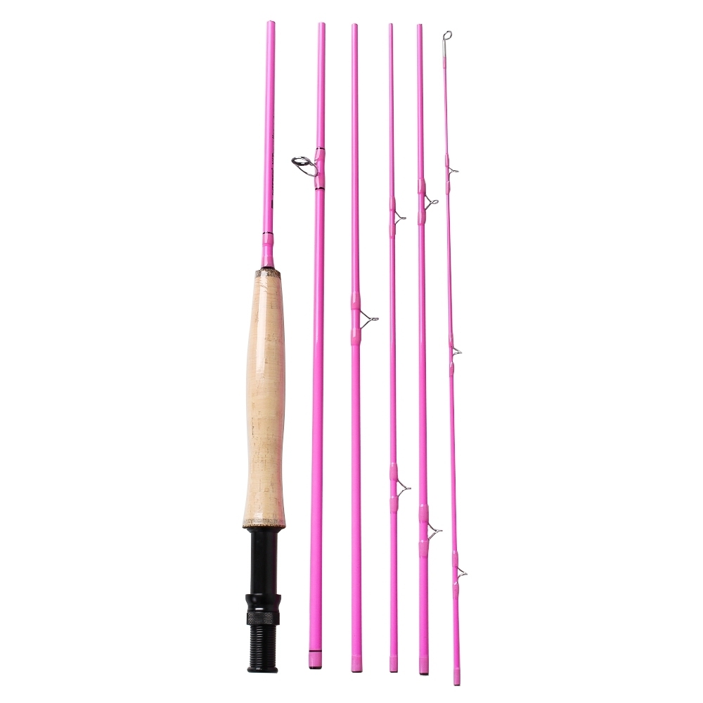 ICERIO X' Traveller 6 Setions 8FT 4WT Carbon Fiber Fly Fishing Rod For Lake Stream TroutFishing Fast Action Lightweight Portable
