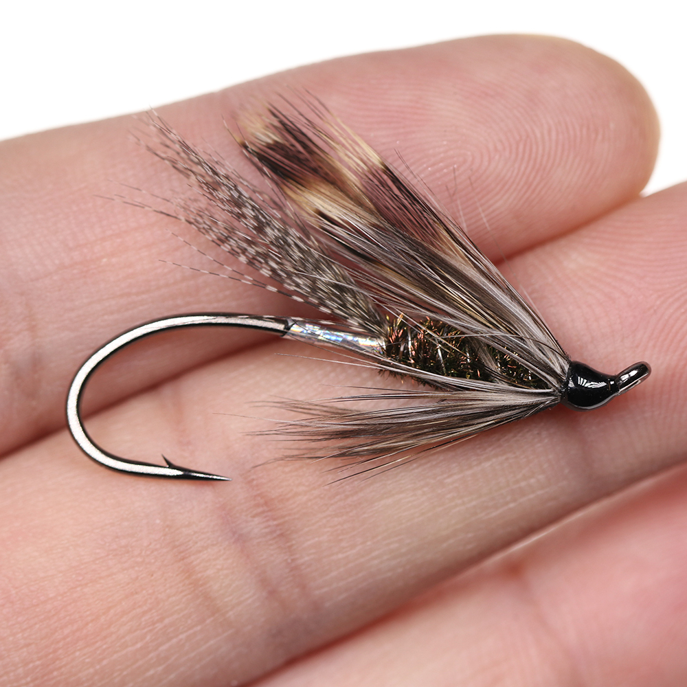 ICERIO 6PCS Mix Fly Fishing Classical Single Hook Steelhead Salmon Fly Trout Lure Baits