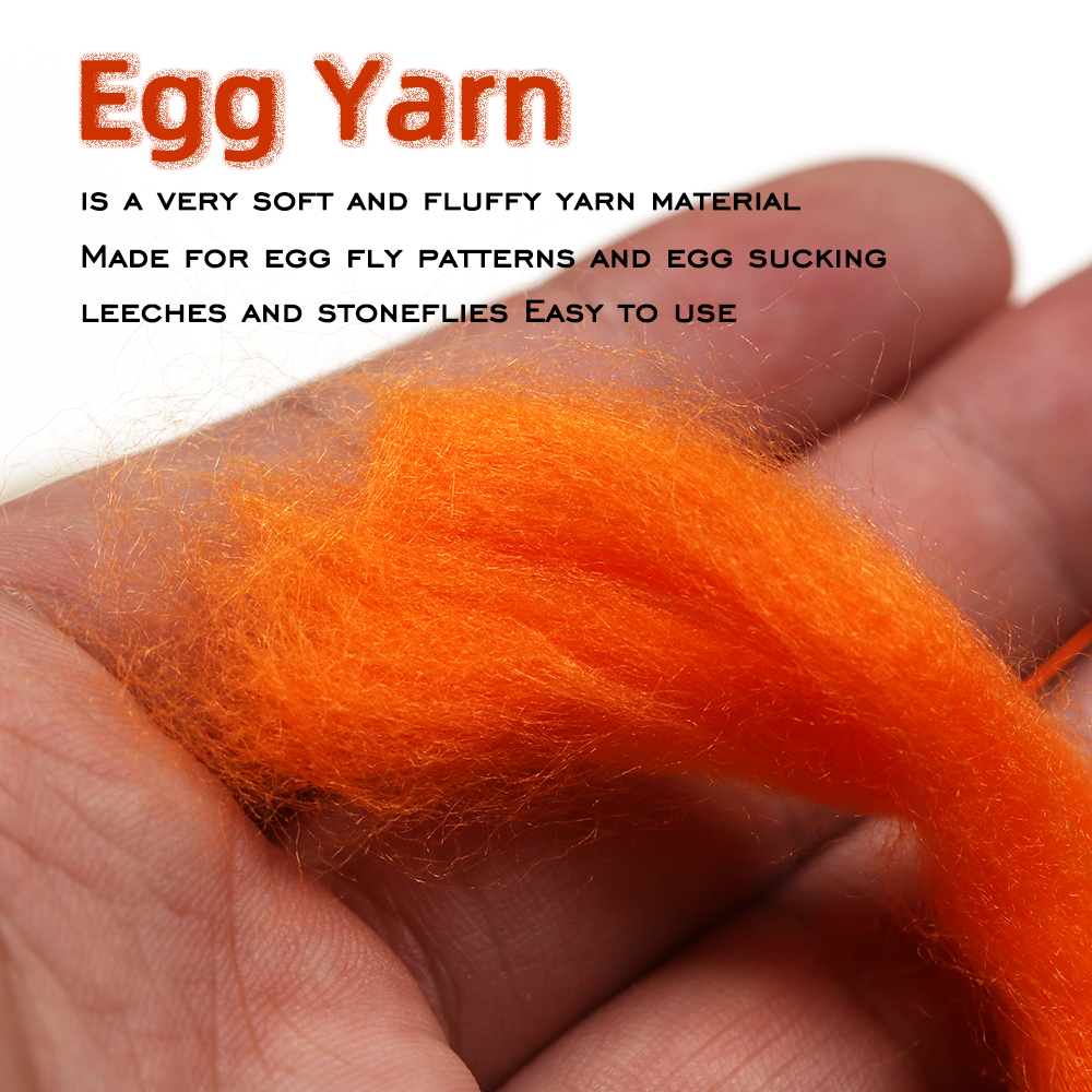 ICERIO 1 Bag Soft Fluffy Egg Yarn Fly Tying Egg Yarn Hydrophobic Tying Egg flies Glo Bugs Dry fly Streamer Flies Fly Tying Material