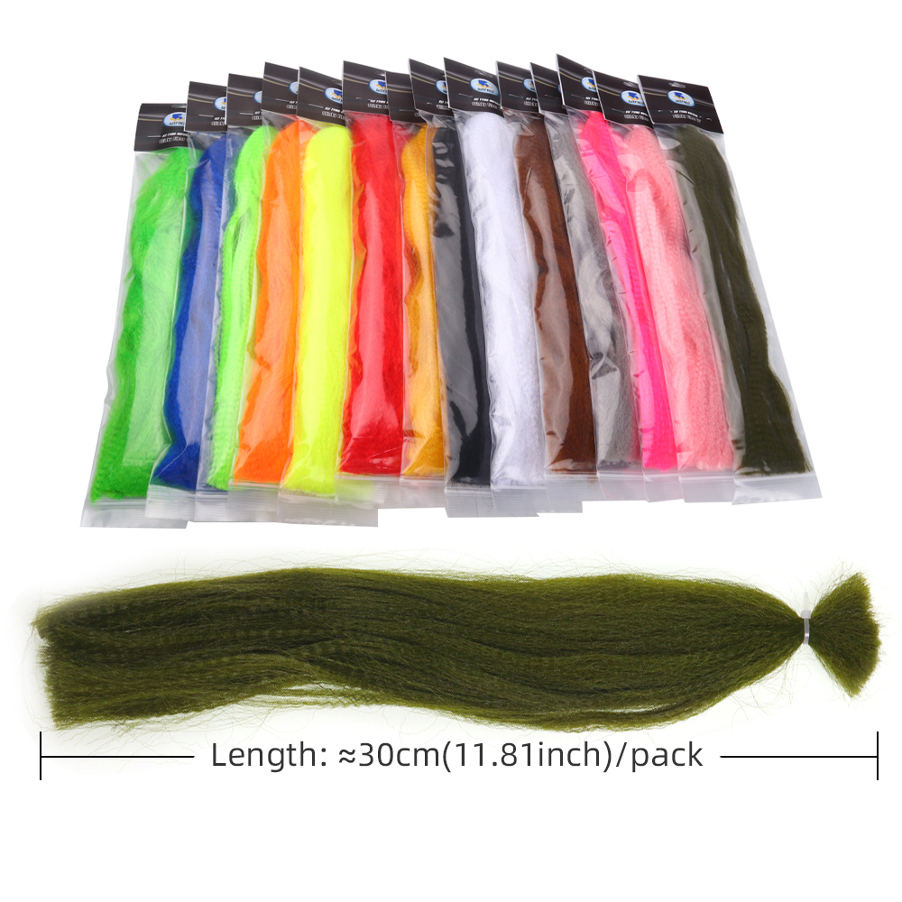 ICERIO 1 Pack Fuzzy Slinky Fiber Fly Tying Synthetic Material Streamer Minnow Pike Musky Jig Lures Tying Fibre