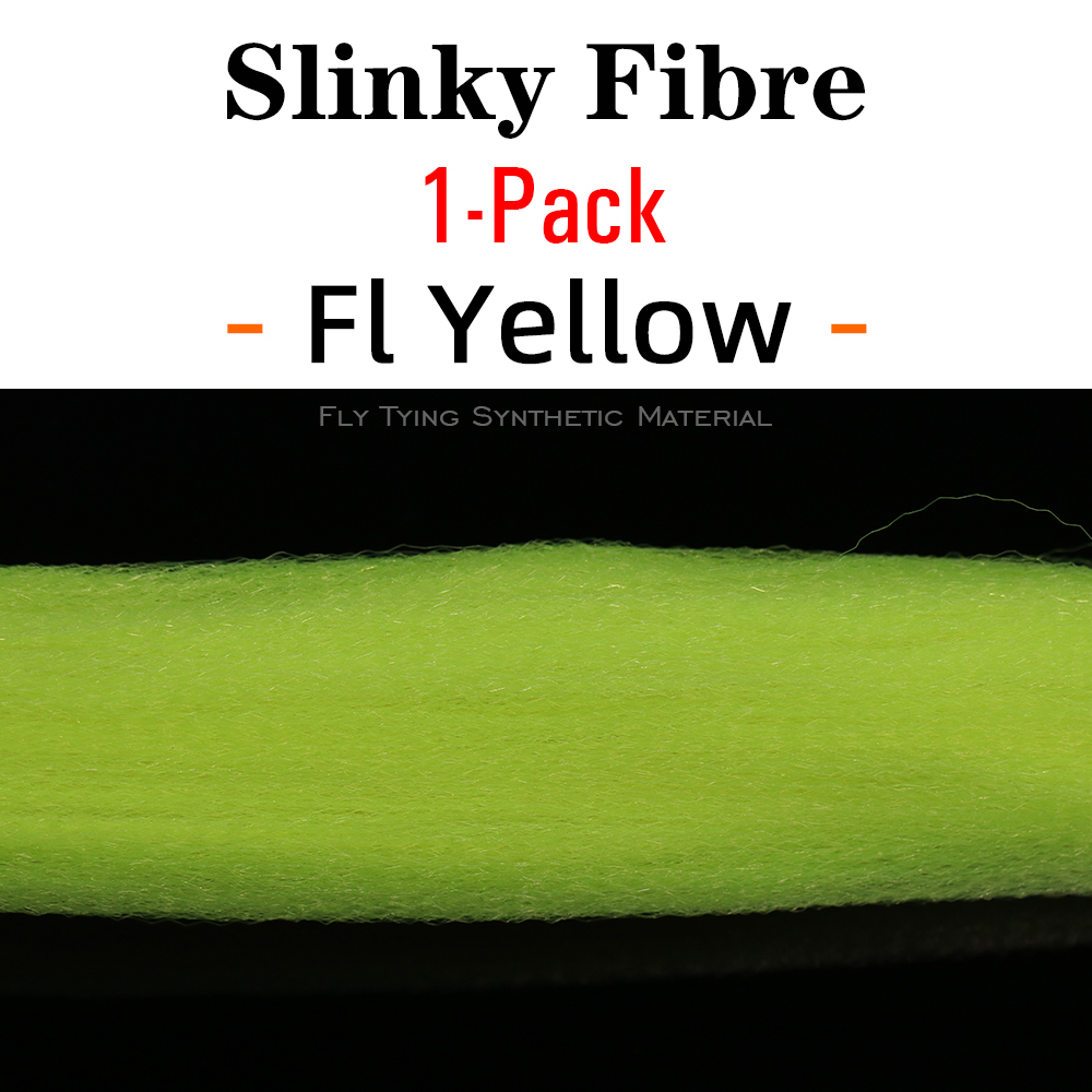 ICERIO 1 Pack Fuzzy Slinky Fiber Fly Tying Synthetic Material Streamer Minnow Pike Musky Jig Lures Tying Fibre