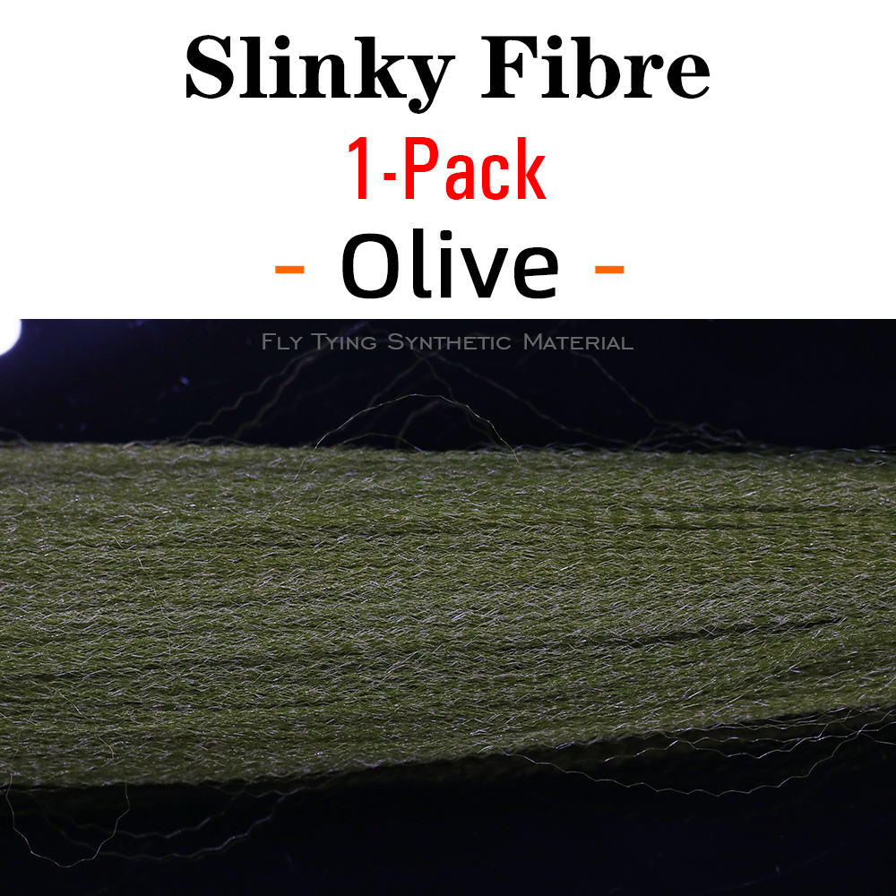ICERIO 1 Pack Fuzzy Slinky Fiber Fly Tying Synthetic Material Streamer Minnow Pike Musky Jig Lures Tying Fiber