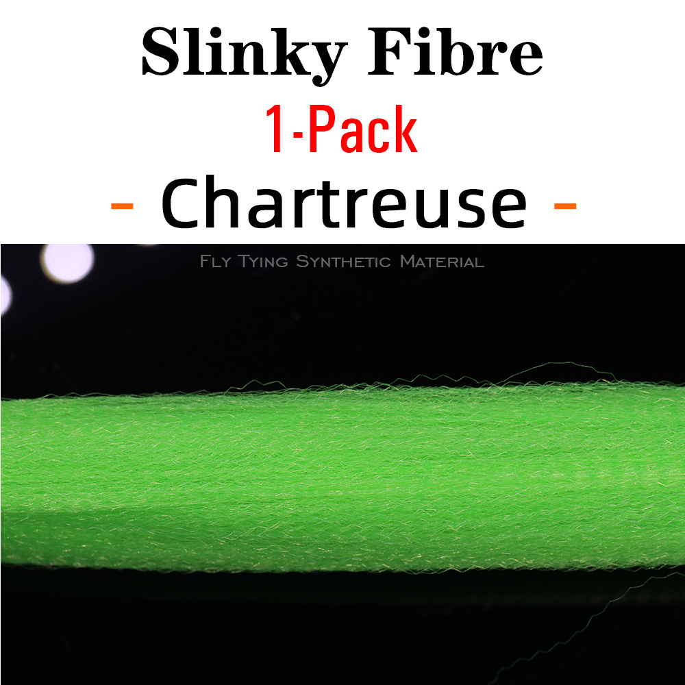 ICERIO 1 Pack Fuzzy Slinky Fiber Fly Tying Synthetic Material Streamer Minnow Pike Musky Jig Lures Tying Fiber