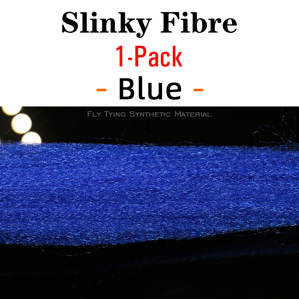 ICERIO 1 Pack Fuzzy Slinky Fiber Fly Tying Synthetic Material Streamer Minnow Pike Musky Jig Lures Tying Fibre