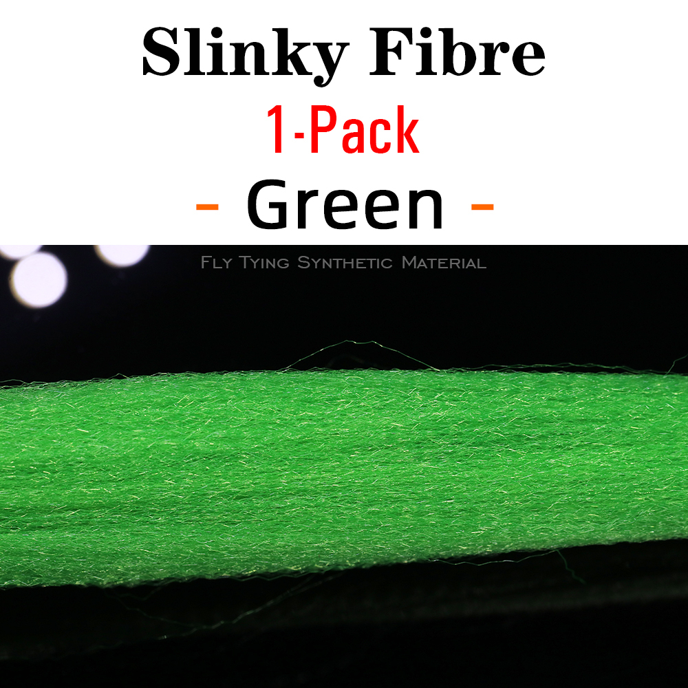 ICERIO 1 Pack Fuzzy Slinky Fiber Fly Tying Synthetic Material Streamer Minnow Pike Musky Jig Lures Tying Fibre