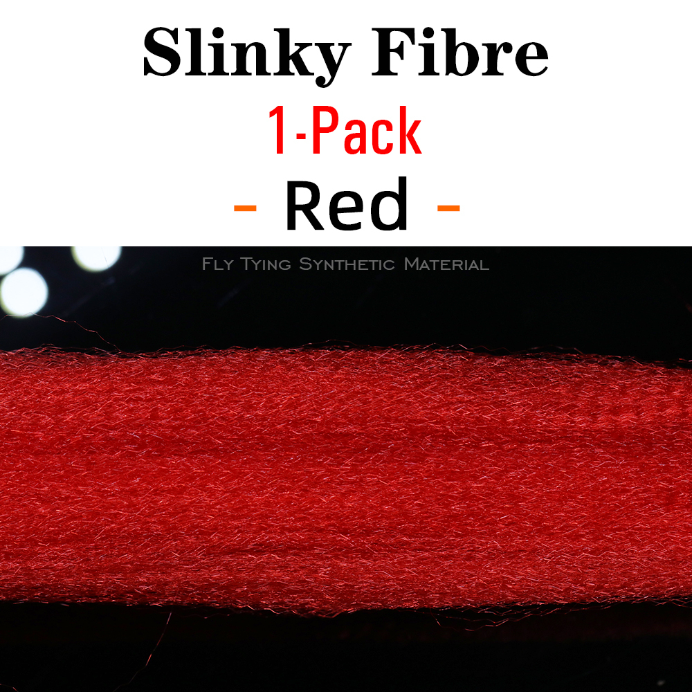 ICERIO 1 Pack Fuzzy Slinky Fiber Fly Tying Synthetic Material Streamer Minnow Pike Musky Jig Lures Tying Fibre