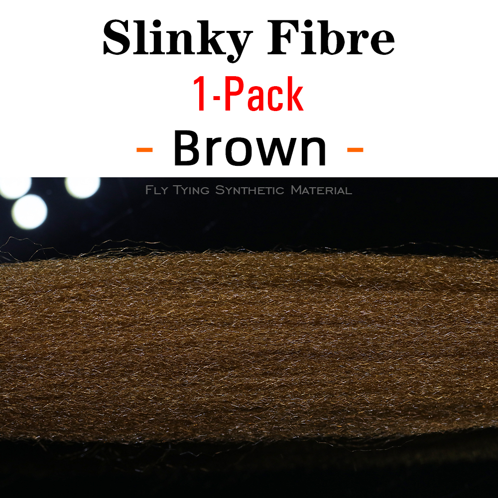 ICERIO 1 Pack Fuzzy Slinky Fiber Fly Tying Synthetic Material Streamer Minnow Pike Musky Jig Lures Tying Fibre