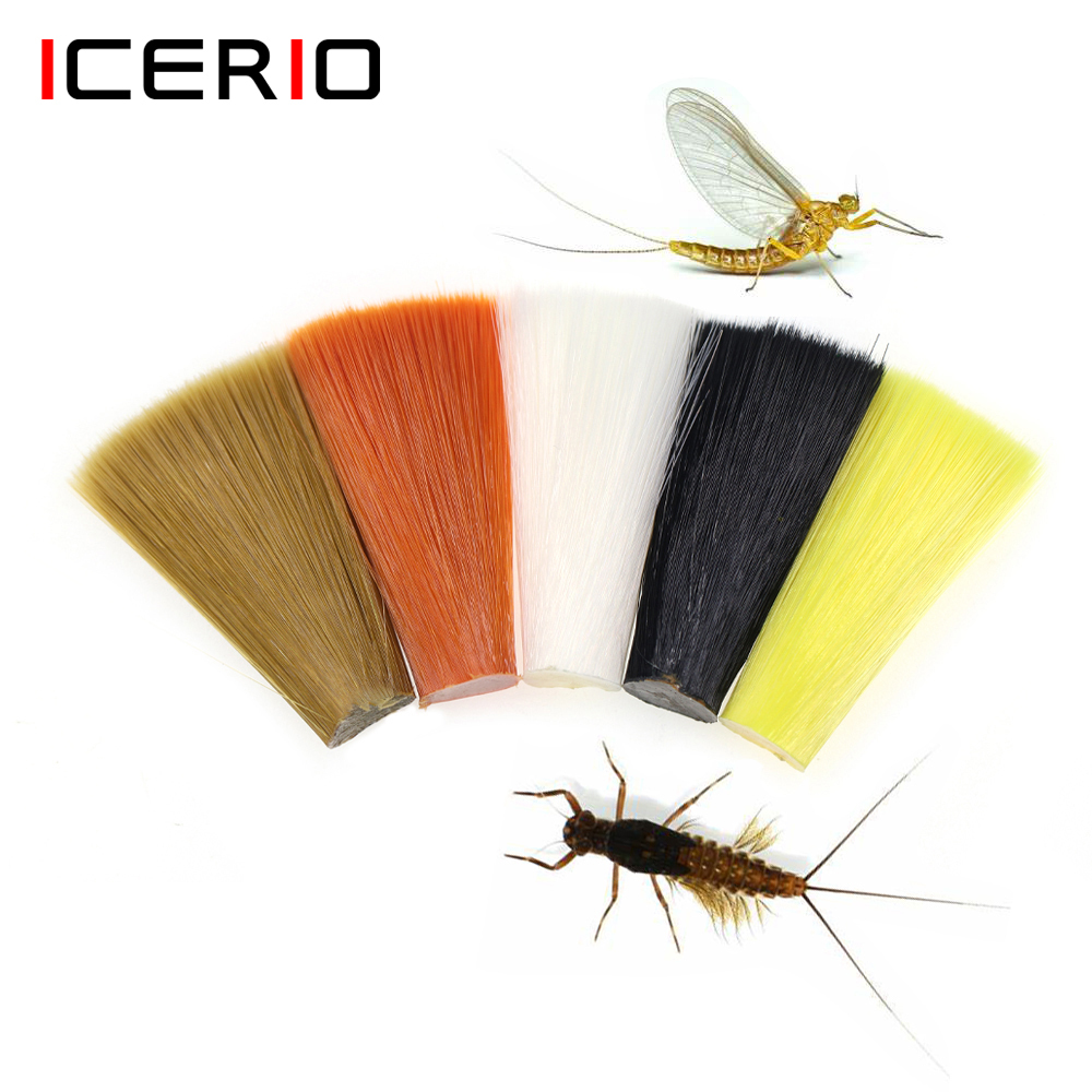 ICERIO Tapered Nylon Fibers for Dry Wet Nymphs Mayfly Tails Fly Tying Material Nylon Ultra Fine Fibers Tails Synthetic Material