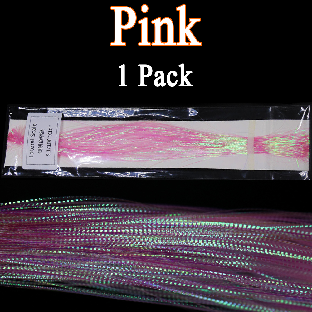 ICERIO 1 Pack Gliss Glow Corrugated Flash Strands Flashabou Tinsel Saltwater Fishing Lure Bait Bass Trout Fly Tying Material