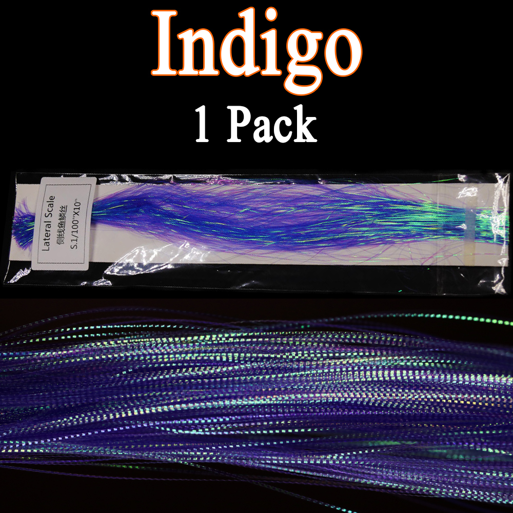 ICERIO 1 Pack Gliss Glow Corrugated Flash Strands Flashabou Tinsel Saltwater Fishing Lure Bait Bass Trout Fly Tying Material