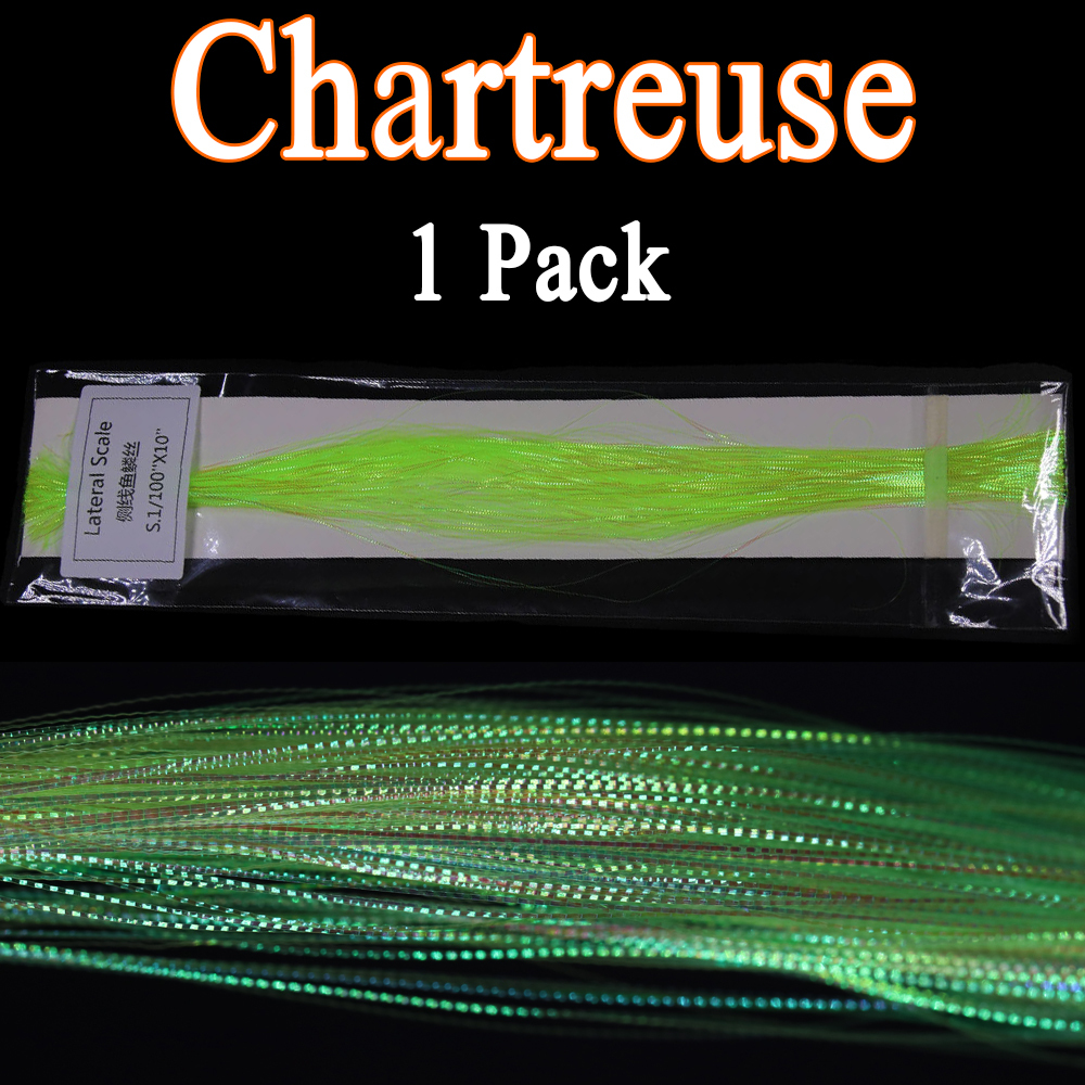 ICERIO 1 Pack Gliss Glow Corrugated Flash Strands Flashabou Tinsel Saltwater Fishing Lure Bait Bass Trout Fly Tying Material