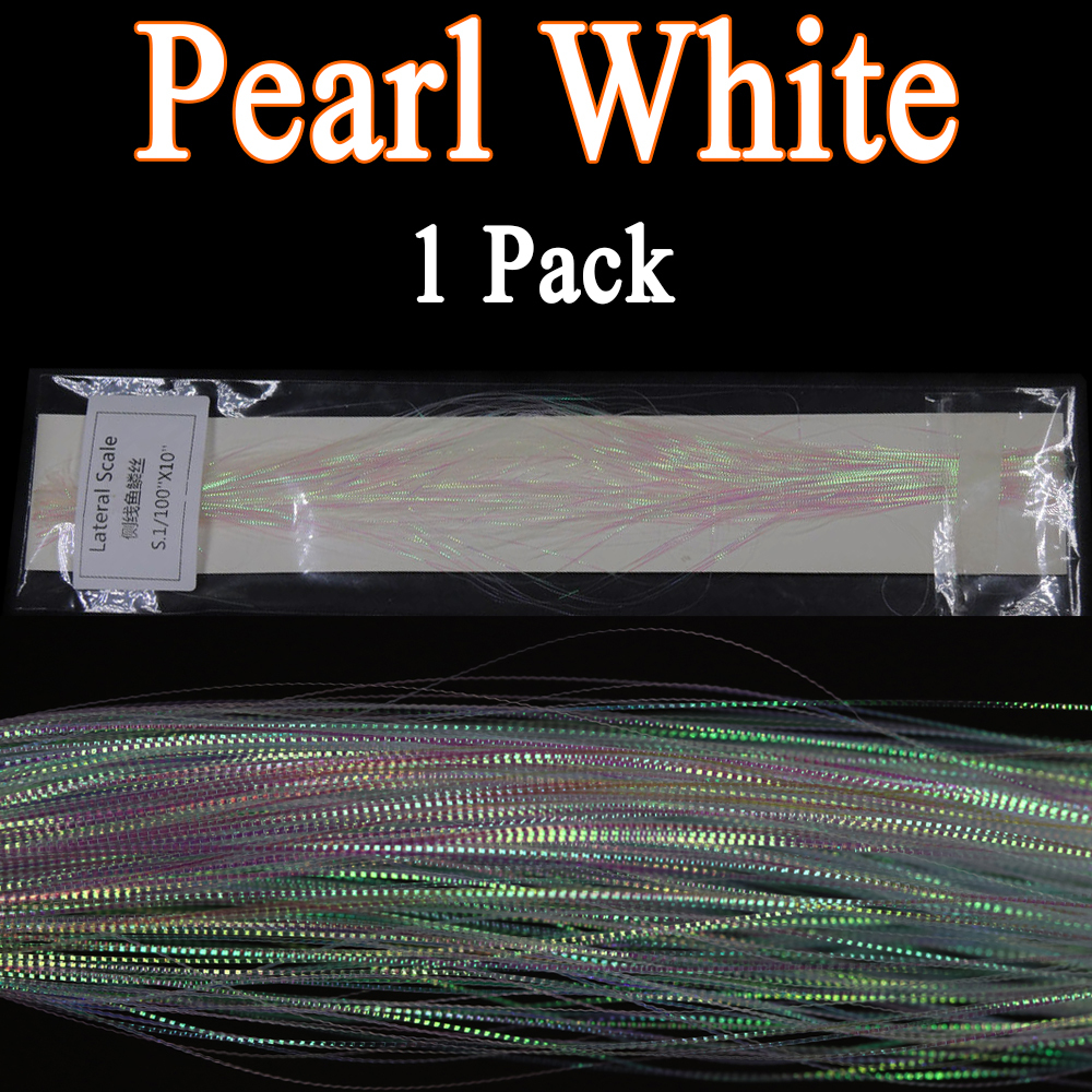 ICERIO 1 Pack Gliss Glow Corrugated Flash Strands Flashabou Tinsel Saltwater Fishing Lure Bait Bass Trout Fly Tying Material