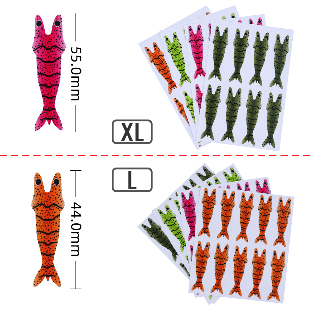 ICERIO 4 Sheets Shrimp Back Thin Skin Film Fly Fishing Body Wrapping Material for Prawn Scud Nymph Flies S M L XL