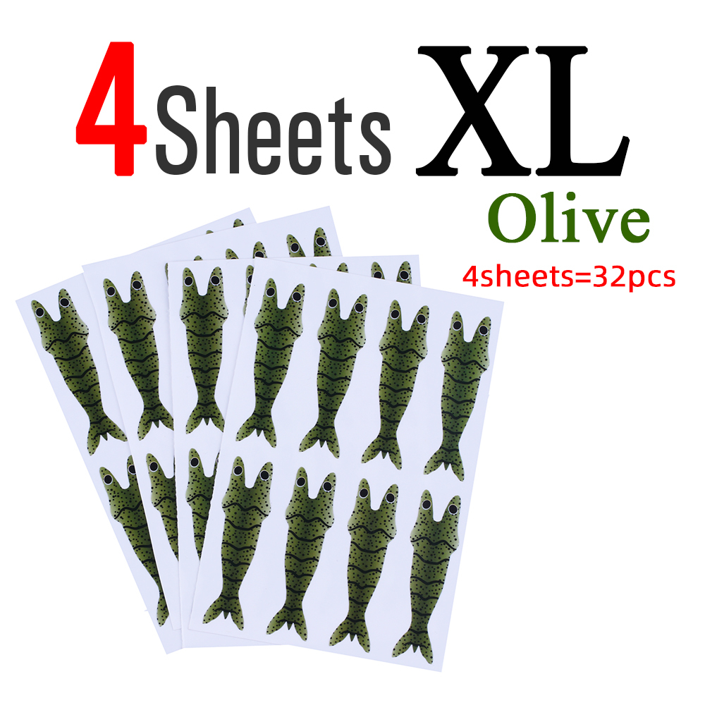 ICERIO 4 Sheets Shrimp Back Thin Skin Film Fly Fishing Body Wrapping Material for Prawn Scud Nymph Flies S M L XL