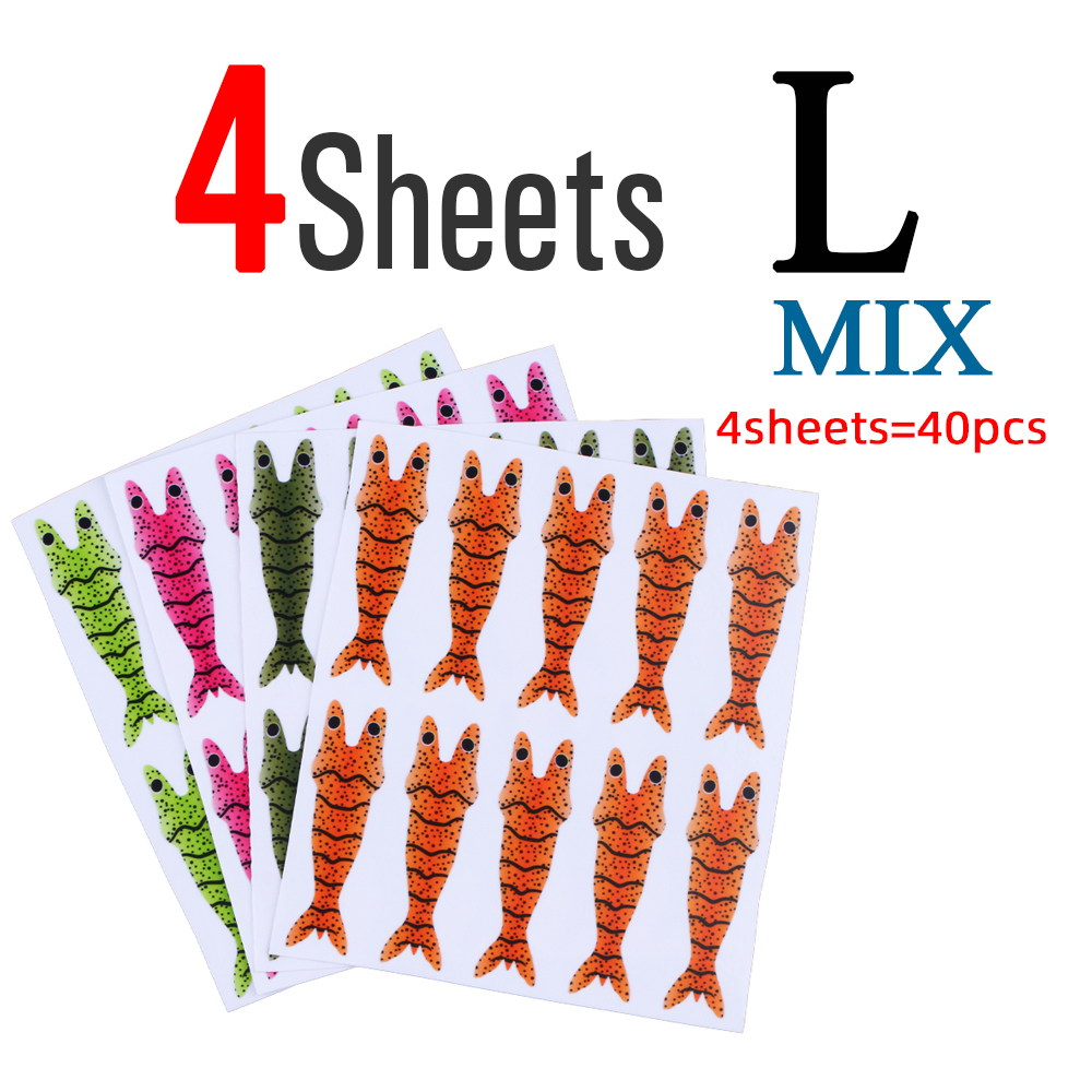 ICERIO 4 Sheets Shrimp Back Thin Skin Film Fly Fishing Body Wrapping Material for Prawn Scud Nymph Flies S M L XL