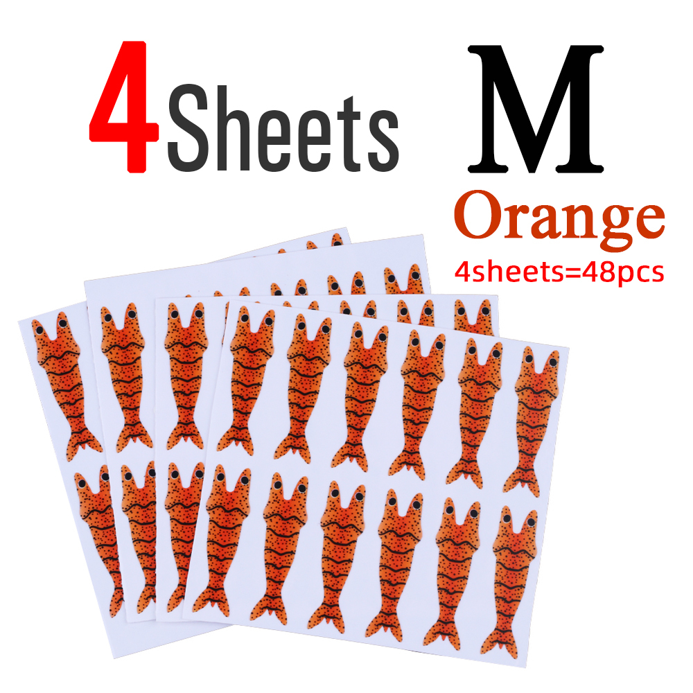 ICERIO 4 Sheets Shrimp Back Thin Skin Film Fly Fishing Body Wrapping Material for Prawn Scud Nymph Flies S M L XL