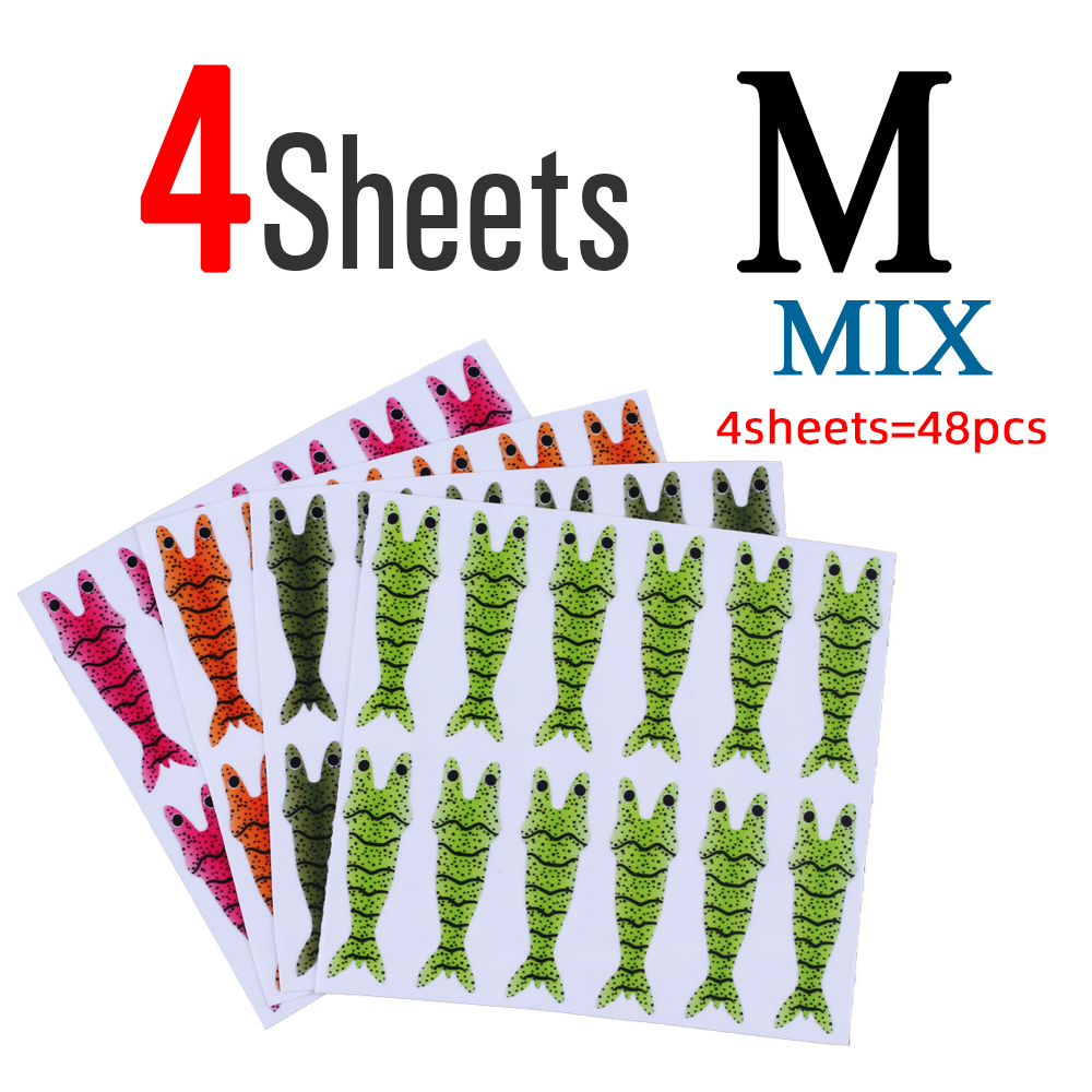 ICERIO 4 Sheets Shrimp Back Thin Skin Film Fly Fishing Body Wrapping Material for Prawn Scud Nymph Flies S M L XL