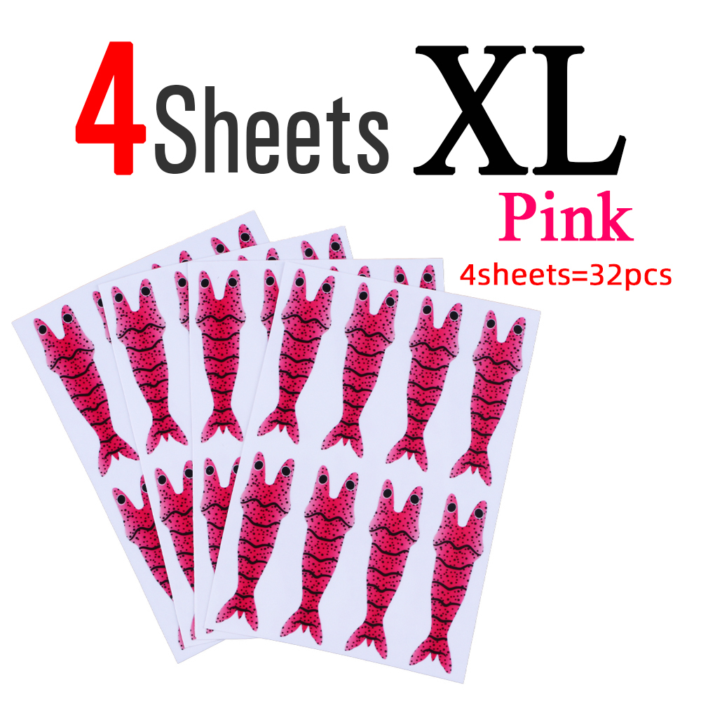 ICERIO 4 Sheets Shrimp Back Thin Skin Film Fly Fishing Body Wrapping Material for Prawn Scud Nymph Flies S M L XL