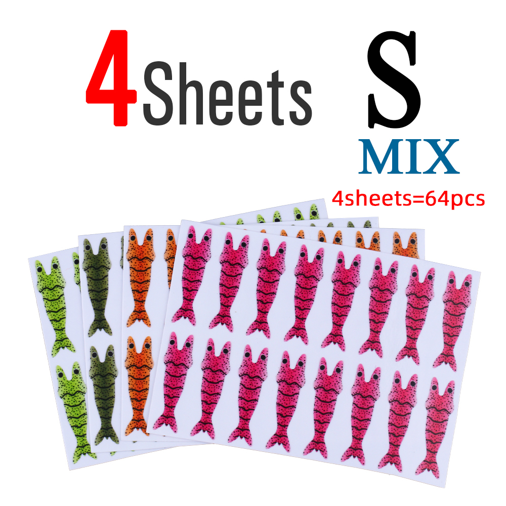 ICERIO 4 Sheets Shrimp Back Thin Skin Film Fly Fishing Body Wrapping Material for Prawn Scud Nymph Flies S M L XL